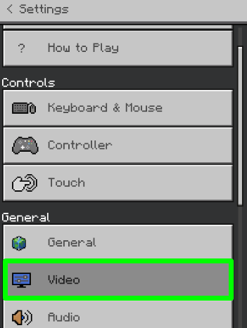 Minecraft Video Settings